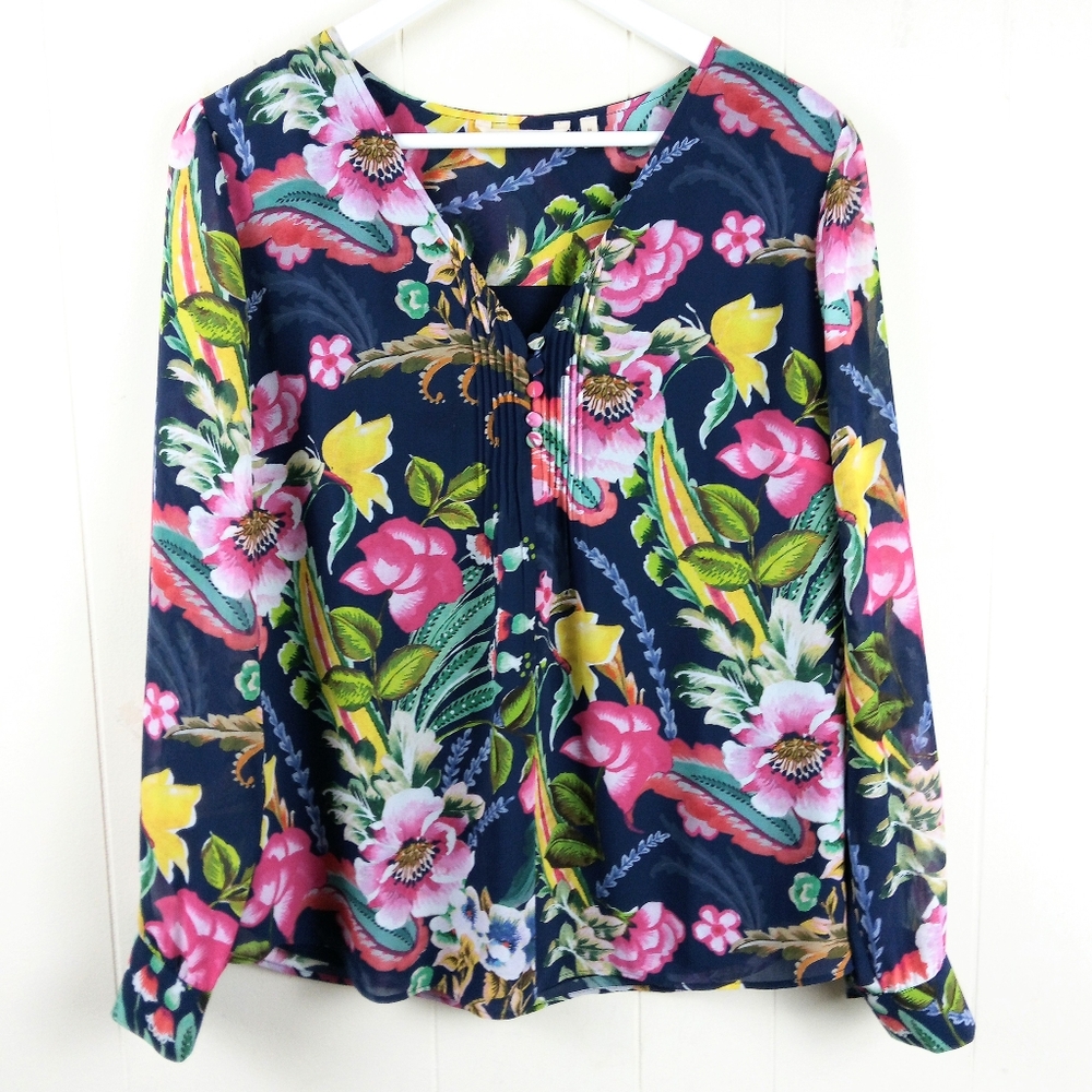 Soft Surroundings Floral Print Women's Top - Multicolor Size M